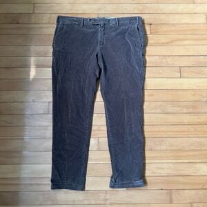 PT Torino Mens Slim Fit Stretch Corduroy Pants Charcoal Grey Size 54 IT 38 US